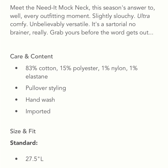 NWT Anthropologie The Need-lt Oversized Mock Neck Sweater XL - Picture 10 of 12